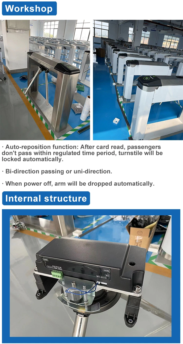 CE Approved Europe Standard Automatic Tripod Turnstile Gate Durable Mechanical Tripod Turnstile Gate System